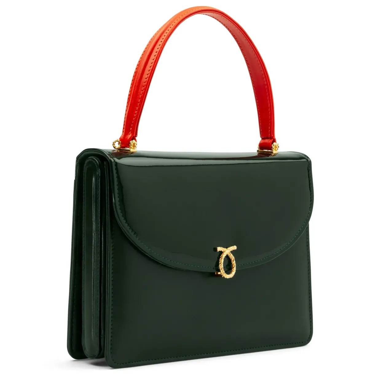Bellini - Forest Green / Dark Green (Patent) / Tangerine