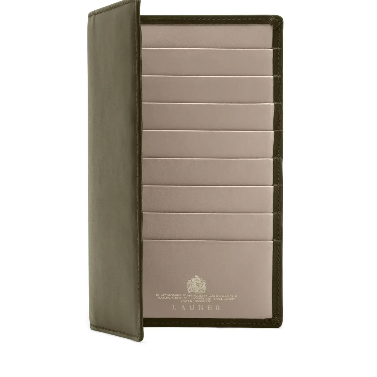 Breast Pocket Sixteen Card Wallet – Sage / Buttermilk