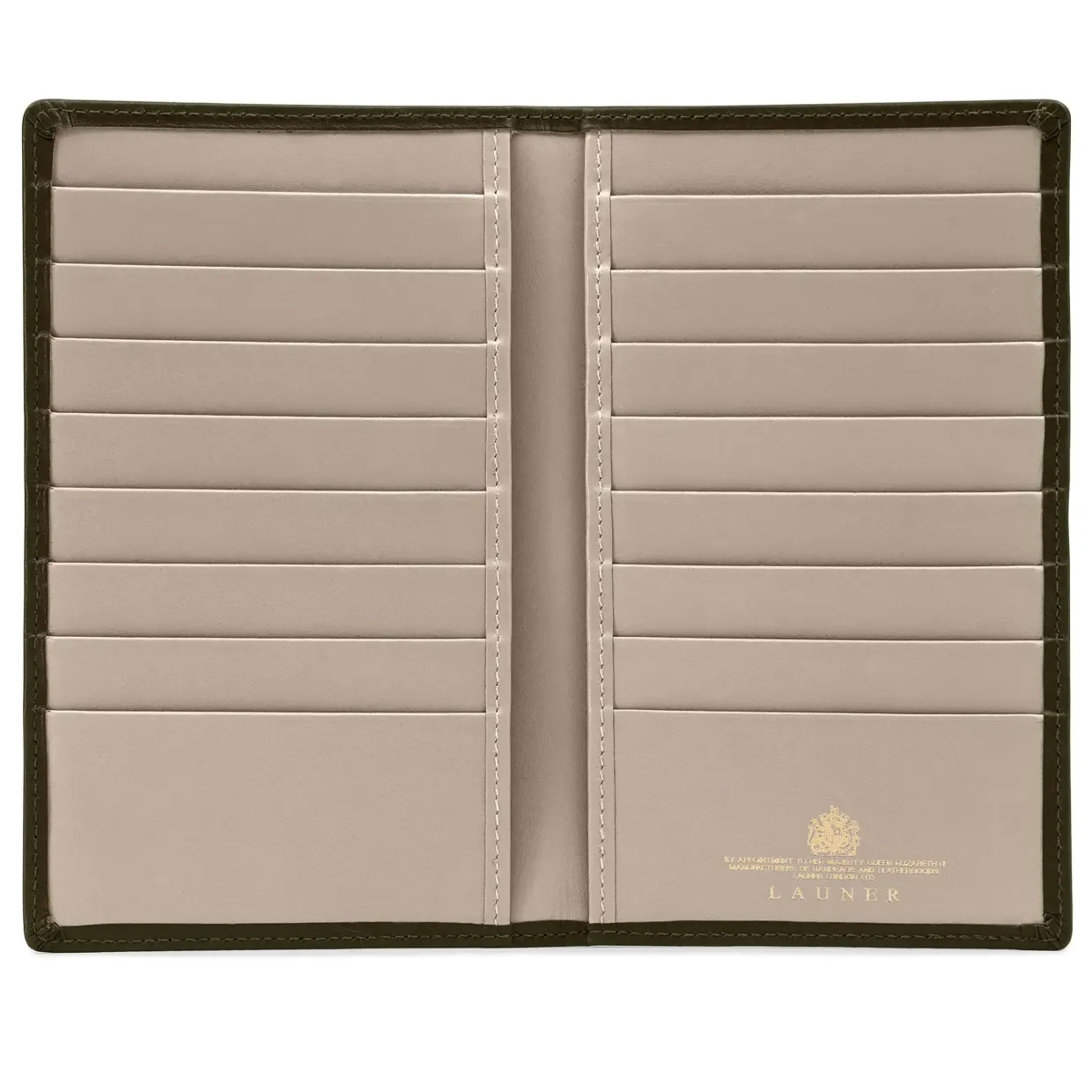Breast Pocket Sixteen Card Wallet – Sage / Buttermilk