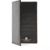 Breast pocket sixteen credit card wallet – Ebony Black