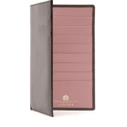 Breast pocket sixteen credit card wallet – Cuban Brown / Dusky Rose