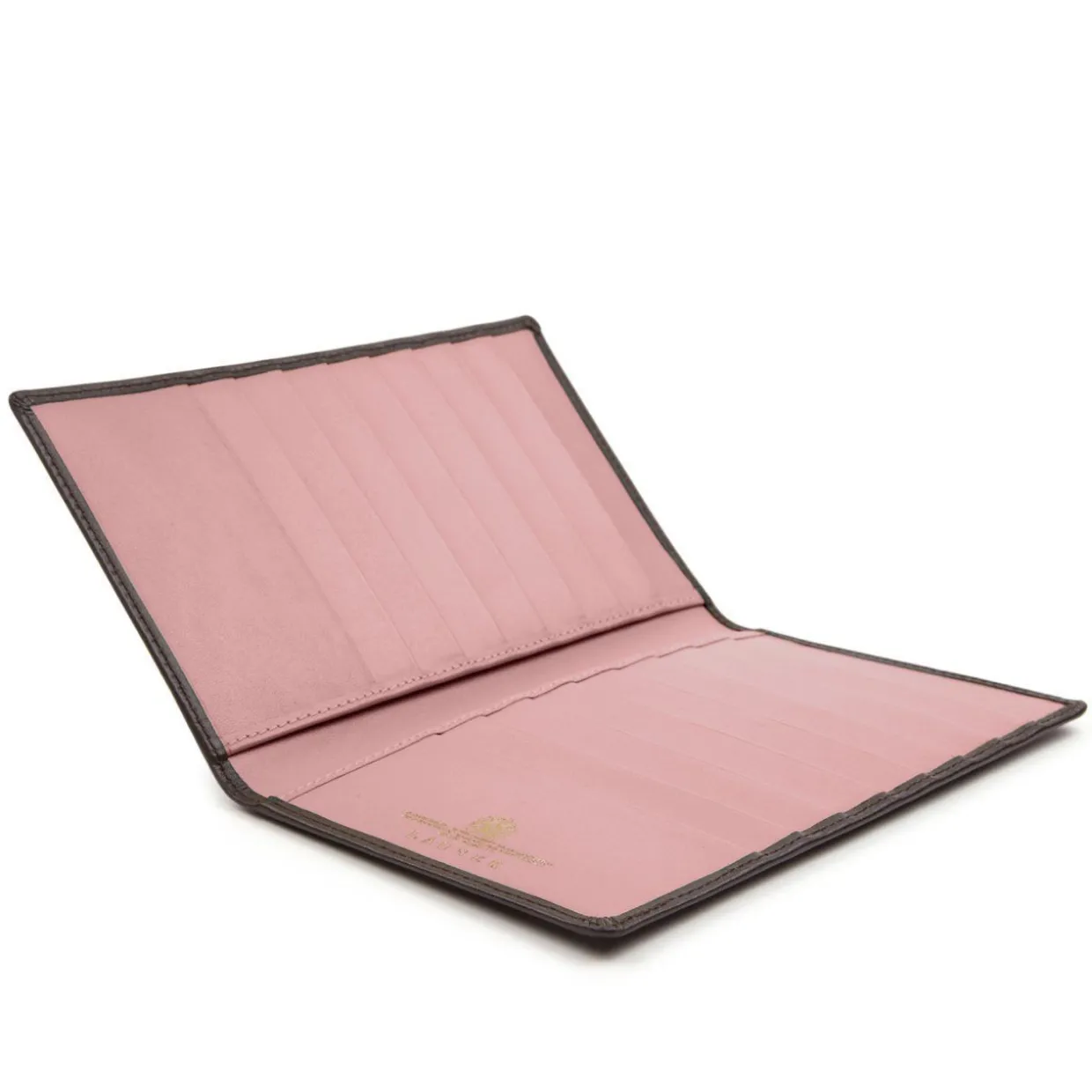 Breast pocket sixteen credit card wallet – Cuban Brown / Dusky Rose