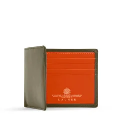 Eight credit card wallet – Sage / Tangerine