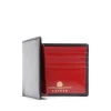 Eight credit card wallet with window flap – Ebony Black / Scarlet