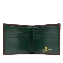 Eight credit card wallet – Dark Brown / Forest Green