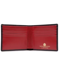 Eight credit card wallet – Ebony Black / Scarlet