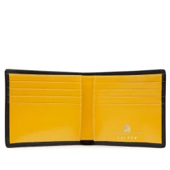 Eight credit card wallet – Ebony Black / Chrome Yellow