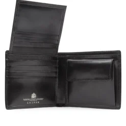 Eight credit card wallet with coin purse – Ebony Black