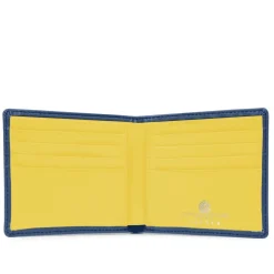 Eight credit card wallet – Charleston Blue / Sunshine Yellow