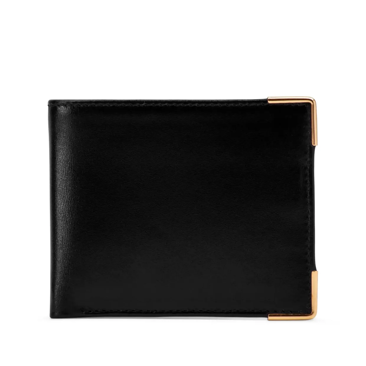 Eight credit card wallet with Gold-plated Corners – Black / Sage