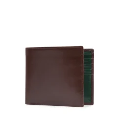 Eight credit card wallet – Dark Brown / Forest Green