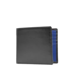 Eight credit card wallet – Ebony Black / Royal Blue