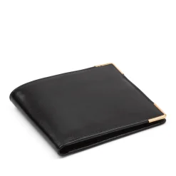 Eight credit card wallet with Gold-plated Corners – Black / Sage