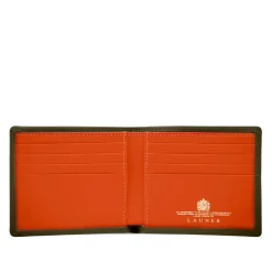 Eight credit card wallet – Sage / Tangerine