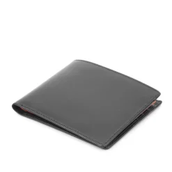 Eight credit card wallet – Ebony Black / Tangerine