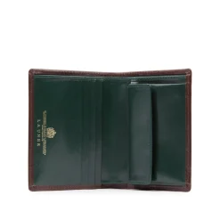 Four card holder with purse – Cuban Brown / Forest Green