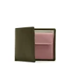 Four credit card wallet with coin purse – Sage / Bone White / Dusky Rose
