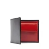 Four credit card wallet with coin purse – Ebony Black / Scarlet