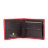 Four credit card wallet with coin purse – Scarlet / Ebony Black