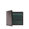Four credit card wallet with coin purse – Cuban Brown / Forest Green