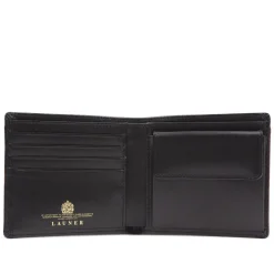 Four credit card wallet with coin purse – Ebony Black