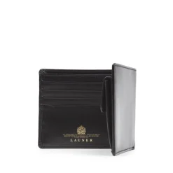 Four credit card wallet with coin purse – Ebony Black