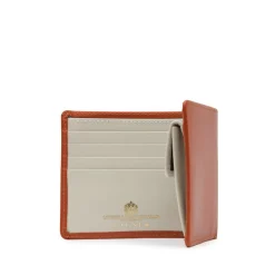 Four credit card wallet with coin purse – Spiced Orange / Bone White