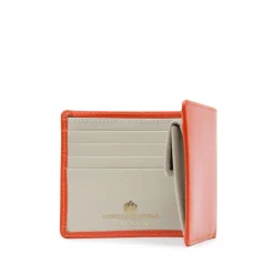 Four credit card wallet with coin purse – Tangerine / Bone White