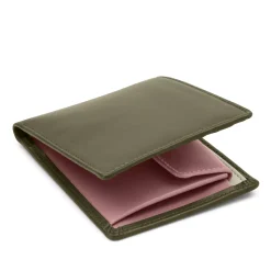 Four credit card wallet with coin purse – Sage / Bone White / Dusky Rose