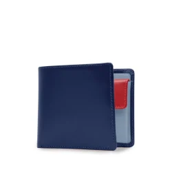 Four credit card wallet with coin purse – Royal Blue / Cloud Blue / Scarlet