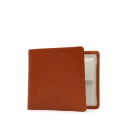 Four credit card wallet with coin purse – Spiced Orange / Bone White
