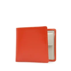 Four credit card wallet with coin purse – Tangerine / Bone White