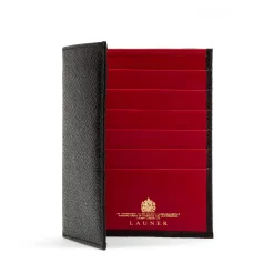 Hatherton 12 Card Hip Wallet – Caviar Black / Scarlet