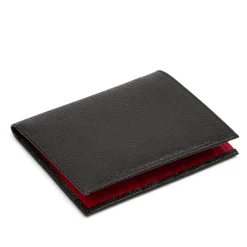 Hatherton 12 Card Hip Wallet – Caviar Black / Scarlet