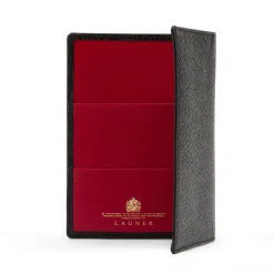 Hatherton Passport holder – Caviar Black / Scarlet