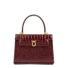 Judi - Burgundy Croc Effect