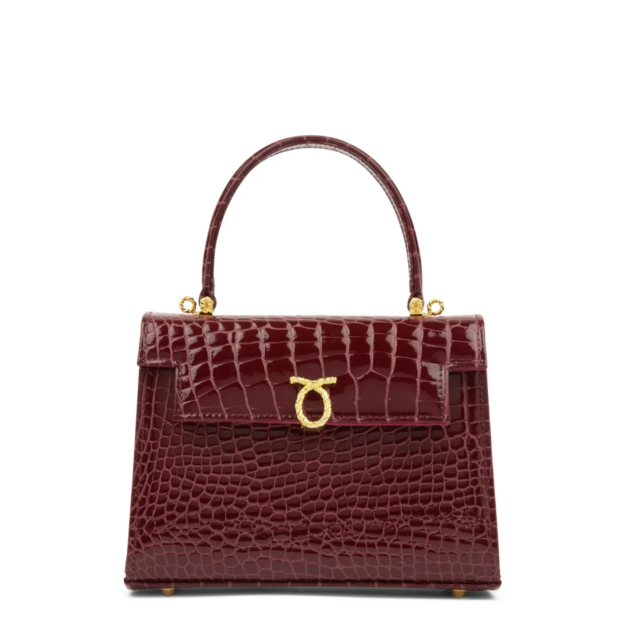 Judi - Burgundy Croc Effect