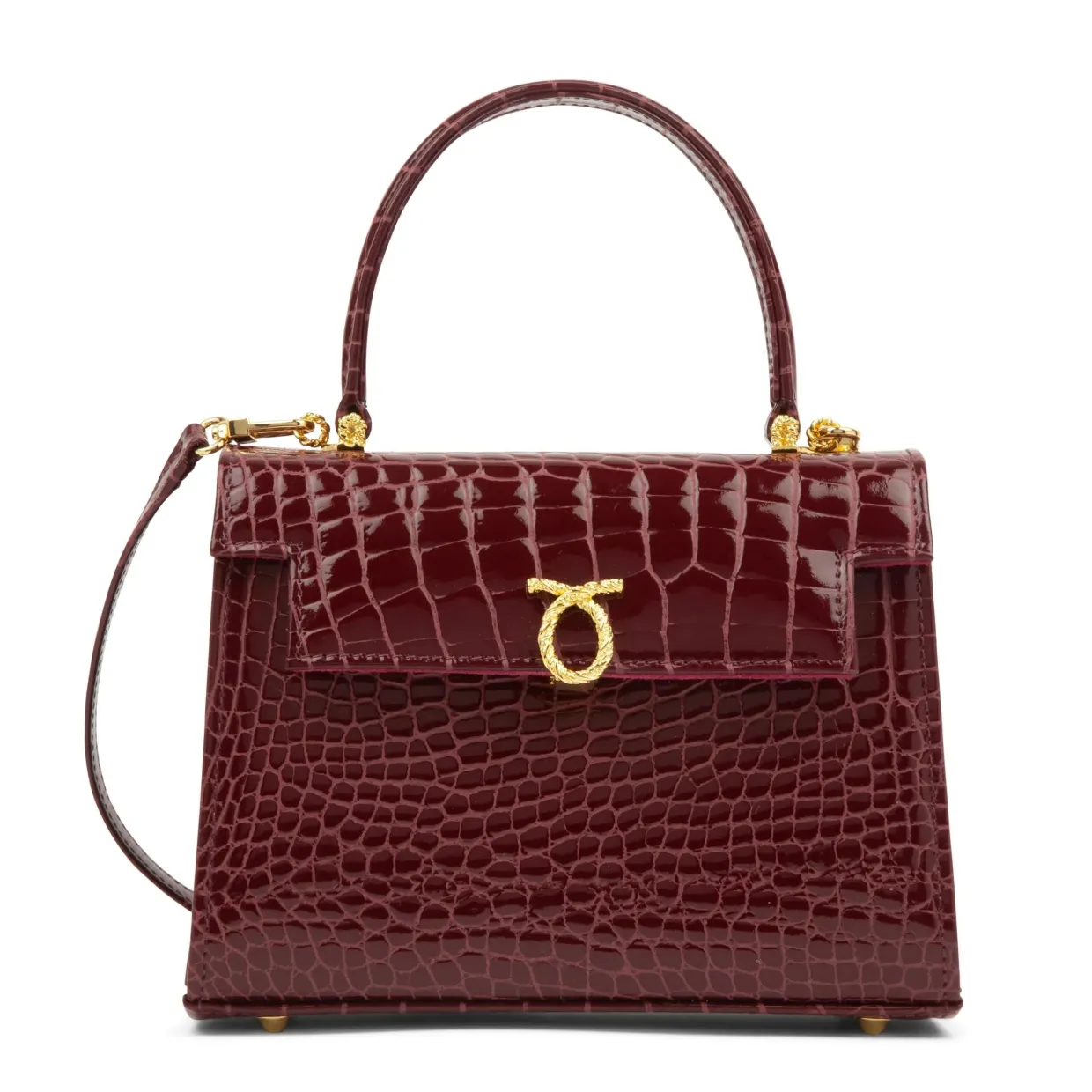 Judi - Burgundy Croc Effect