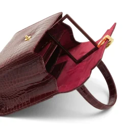 Judi - Burgundy Croc Effect