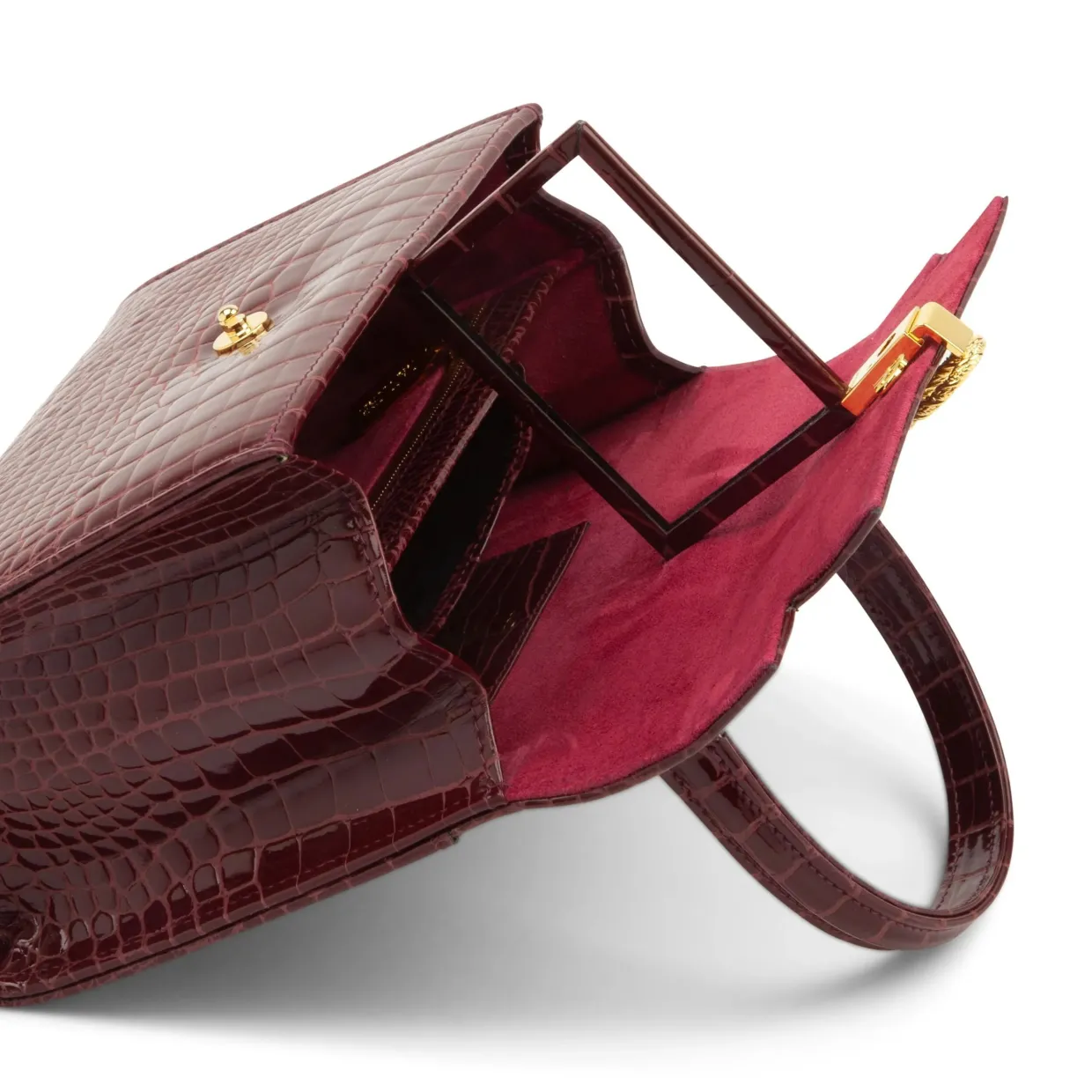 Judi - Burgundy Croc Effect