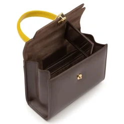 Judi - Chrome Yellow / Bark Brown