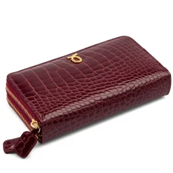 Lily – Burgundy Croc Effect / Bone White