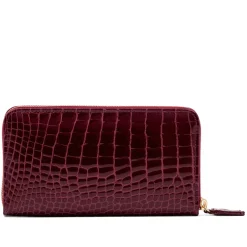 Lily – Burgundy Croc Effect / Bone White