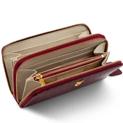Lily – Burgundy Croc Effect / Bone White