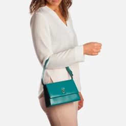 Lucia – Beige (Patent) / Royal Blue