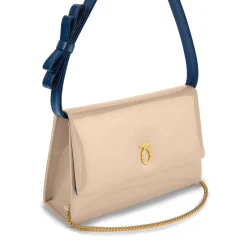 Lucia – Beige (Patent) / Royal Blue