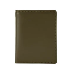 Six card holder with rear pocket – Sage / Tangerine