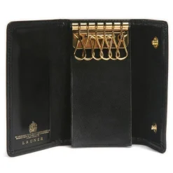 Six-hook key case – Ebony Black