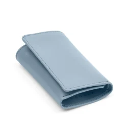 Six-hook key case with zip – Cloud Blue