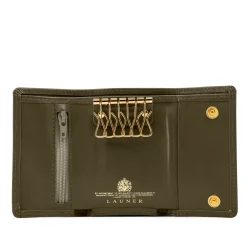 Six-hook key case with zip – Sage